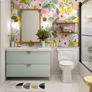 Цветная и яркая ванная комната: как преобразить санузел в Ленинском - leninskoe.mebel54.com | фото