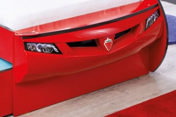 CARBED Кровать-машина Coupe с выдвижной кроватью Red 20.03.1306.00 в Ленинском - leninskoe.mebel54.com | фото
