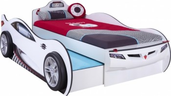 CARBED Кровать-машина Coupe с выдвижной кроватью White 20.03.1310.00 в Ленинском - leninskoe.mebel54.com | фото