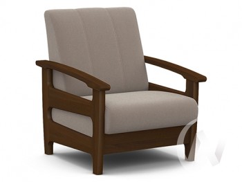 Кресло для отдыха Омега (орех лак/CATANIA COCOA) в Ленинском - leninskoe.mebel54.com | фото