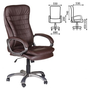 Кресло офисное BRABIX Omega EX-589 (коричневое) в Ленинском - leninskoe.mebel54.com | фото