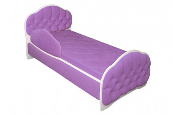 Кровать 170 Гармония 67 Светло-фиолетовый (мягкий бортик) в Ленинском - leninskoe.mebel54.com | фото
