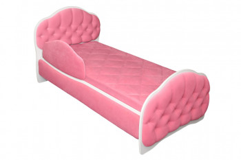 Кровать 180 Гармония 89 Розовый (мягкий бортик) в Ленинском - leninskoe.mebel54.com | фото