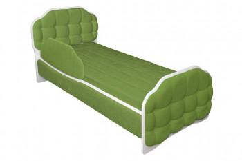 Кровать 190 Атлет Lux 76 Зелёный (мягкий бортик) в Ленинском - leninskoe.mebel54.com | фото