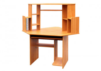 Угловой компьютерный стол (Вишня Оксфорд) в Ленинском - leninskoe.mebel54.com | фото